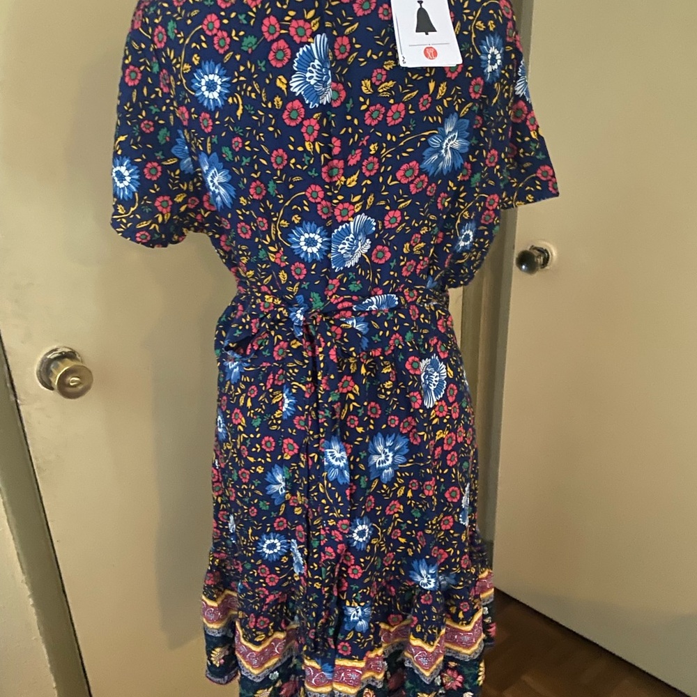 Zesica Ruffled Wrap Midi Dress xl - Picture 6 of 11